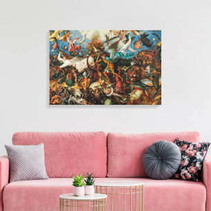Lienzo La caída de los ángeles rebeldes Pieter Bruegel,