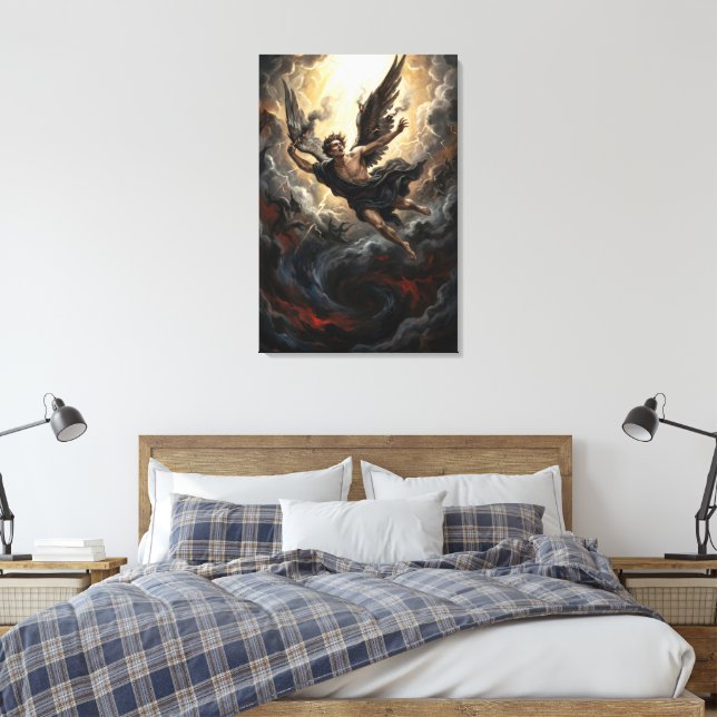 Lienzo La Caída de Lucifer del Cielo (Insitu(Dormitorio))
