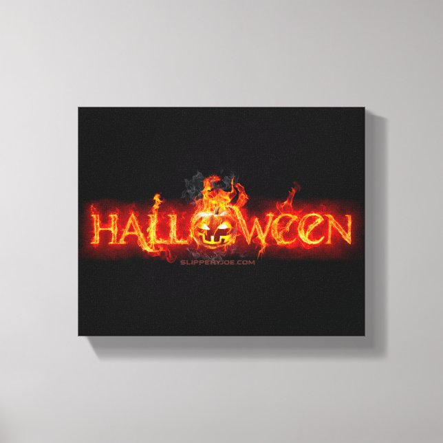 Lienzo La calabaza de Halloween resplandeciente de Slippe (Anverso)