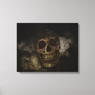 Lienzo La Calavera Dorada