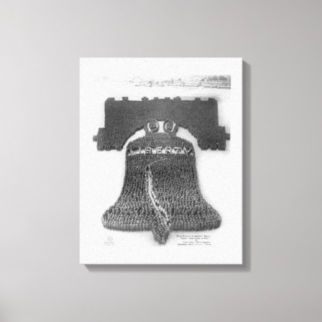 Lienzo La Campana de la Libertad Humana en la imprenta de (Anverso)