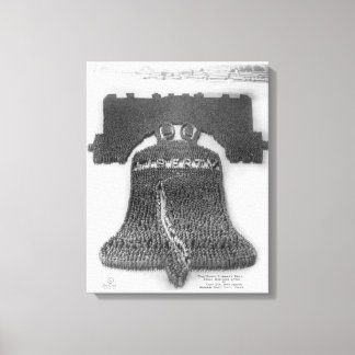 Lienzo La Campana de la Libertad Humana en la imprenta de