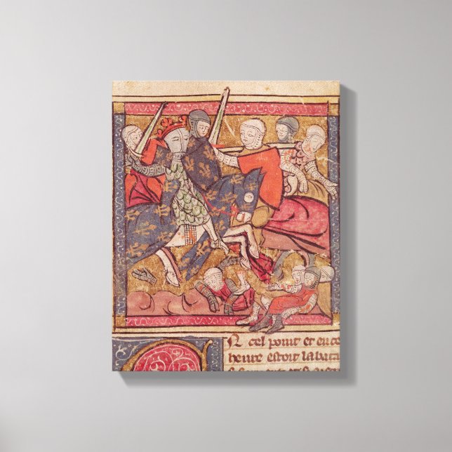 Lienzo La captura de Fernando del Conde de Portugal (Anverso)
