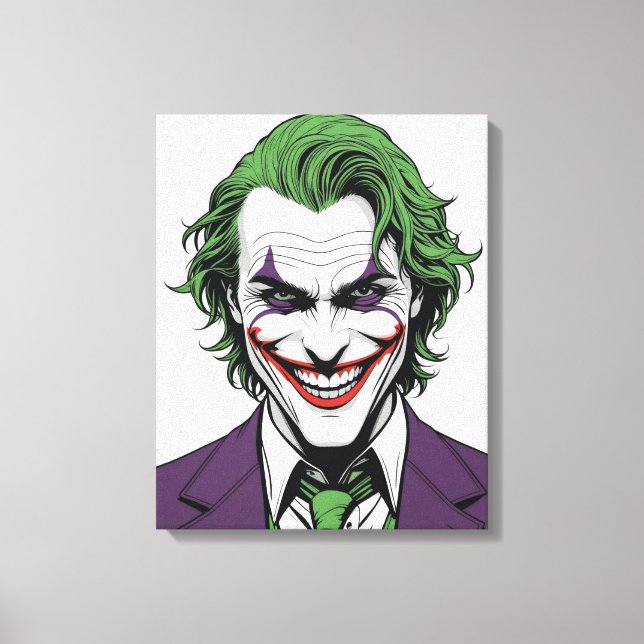 Lienzo La cara de Jocker (Anverso)