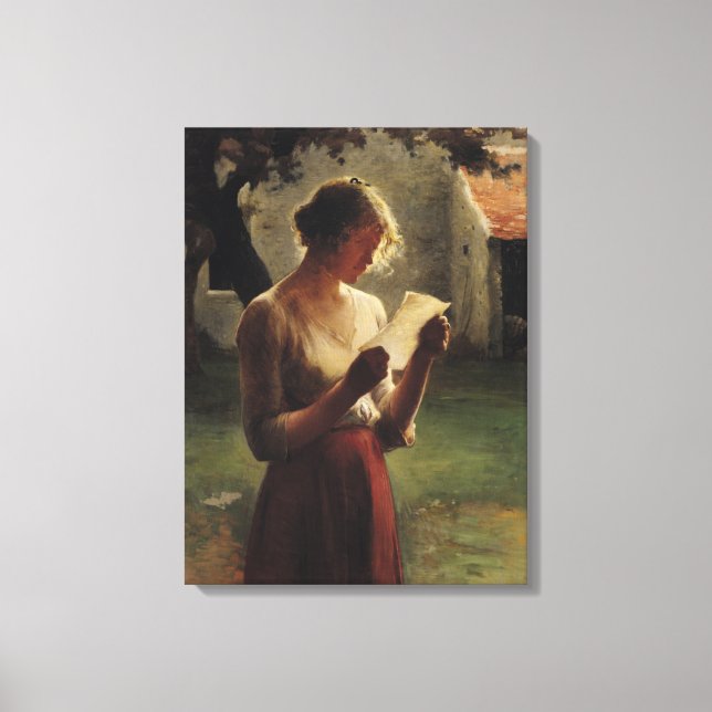 Lienzo La carta (Anverso)