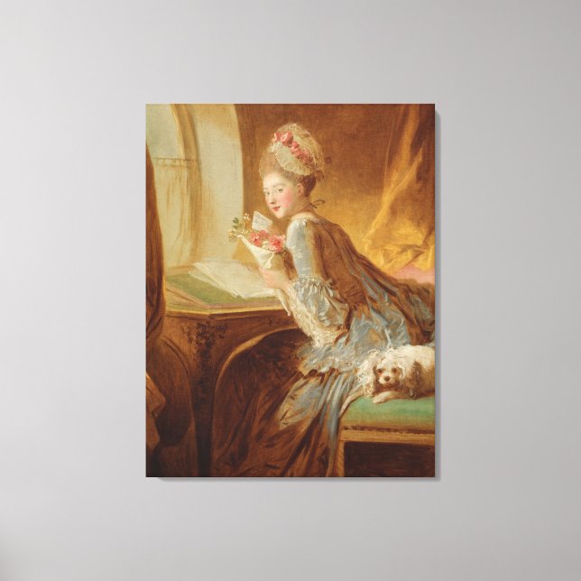 Lienzo La carta de amor (Anverso)