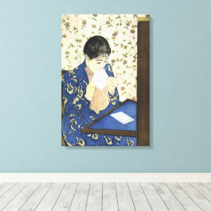 Lienzo La Carta de Mary Cassatt, Impresionismo Antiguo