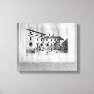Lienzo La casa de Jean de La Fontaine en
