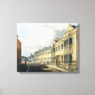 Lienzo La casa del primer amo, escuela de grada, de la