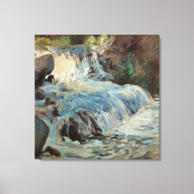 Lienzo La cascada de Twachtman, el impresionismo vintage (Anverso)