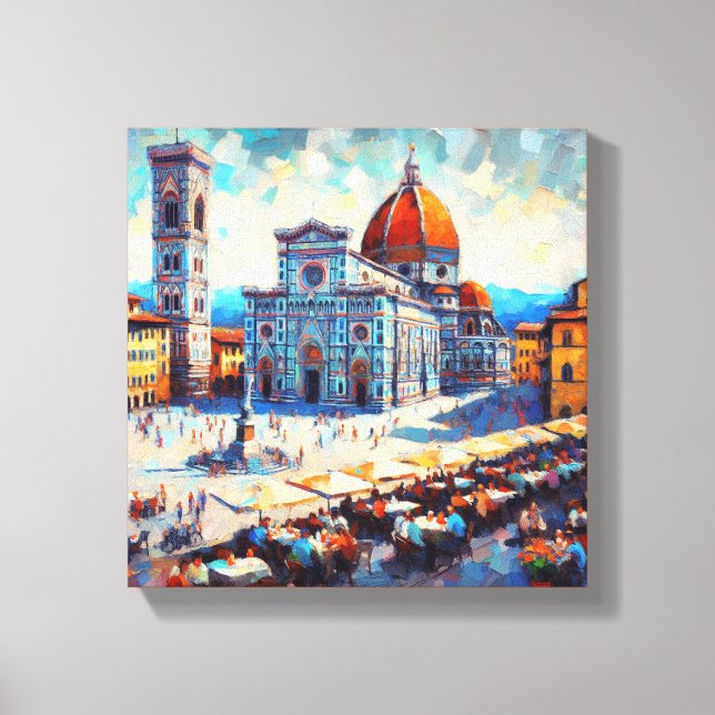 Lienzo La Catedral de Florencia, (Anverso)