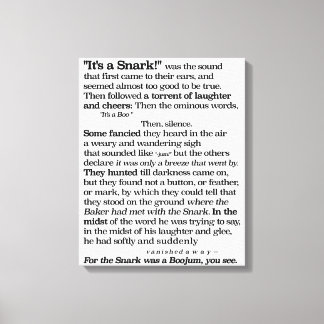 Lienzo La caza de la garganta por Lewis Carroll