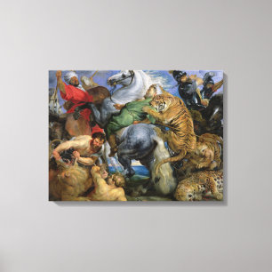 Lienzo La caza de tigres, c.1616