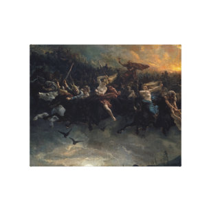 Lienzo La caza silvestre de Odin, 1872 por Peter Nicolai 