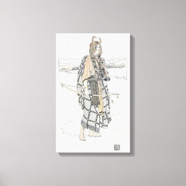 Lienzo La Cazadora (por Ann Macbeth) (Anverso)