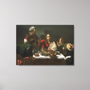 Lienzo La cena en Emmaus, 1601