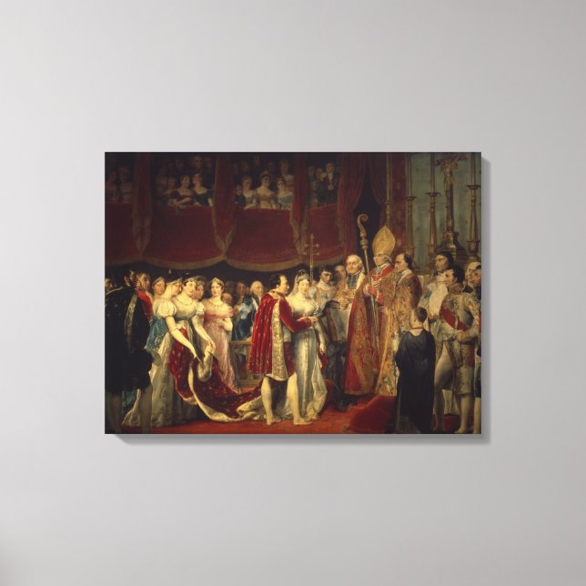 Lienzo La ceremonia matrimonial (Anverso)