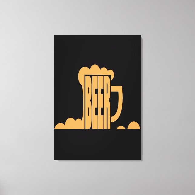 Lienzo La cerveza está aquí (Anverso)