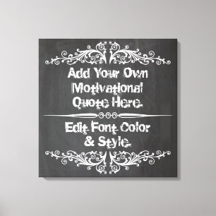 Lienzo La cita de motivación de encargo, añade su texto