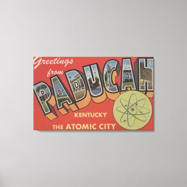 Lienzo La ciudad atómica - Escenas de letras grandes (Anverso)