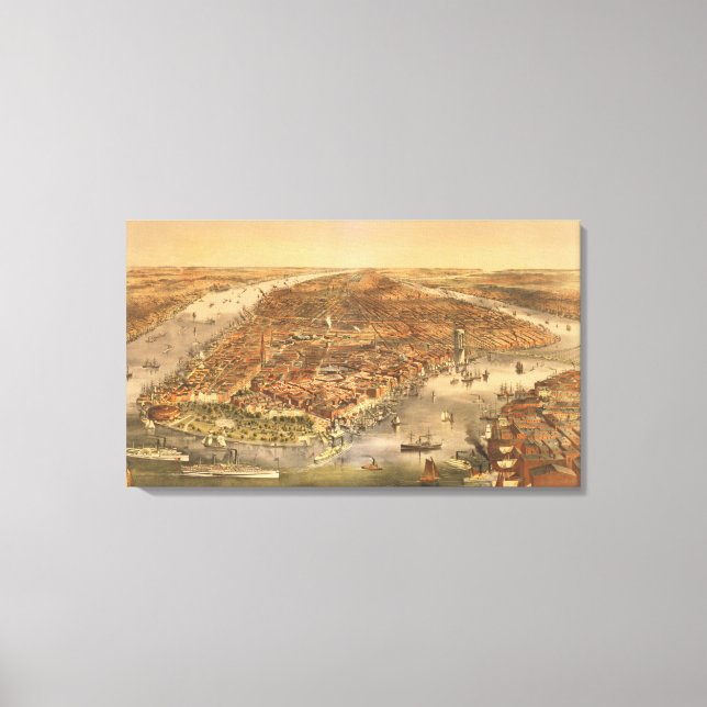 Lienzo La ciudad de Nueva York, 18 (Anverso)