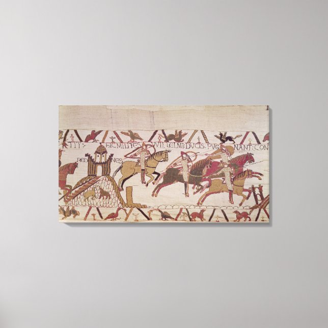 Lienzo La ciudad de Rennes y los soldados de Duke William (Anverso)