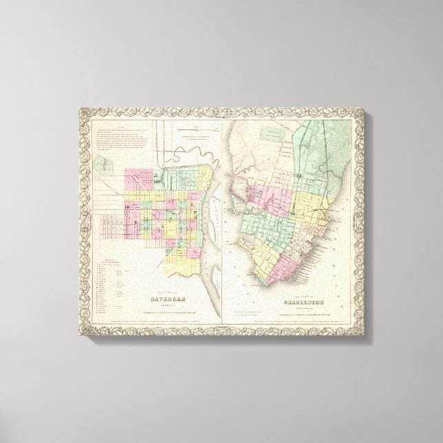 Lienzo La Ciudad De Savannah Georgia (Anverso)