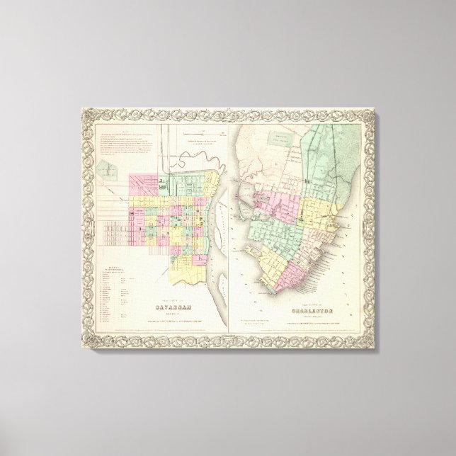 Lienzo La Ciudad De Savannah Georgia (Anverso)