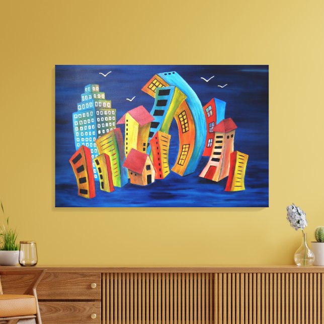 Lienzo La Ciudad Flotante (Insitu (Sala de estar))