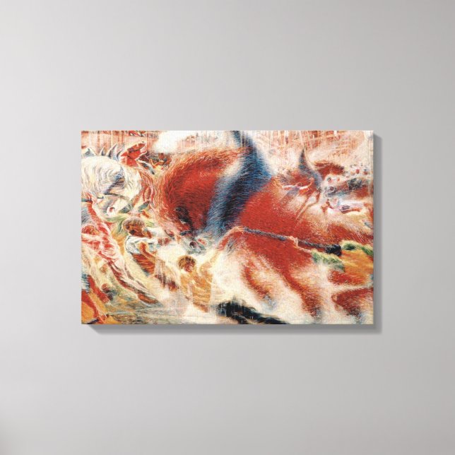 Lienzo La ciudad se levanta (por Umberto Boccioni) (Anverso)