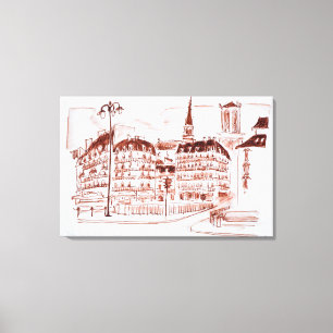 Lienzo La Ciudad y Notre Dame de París   París, Francia