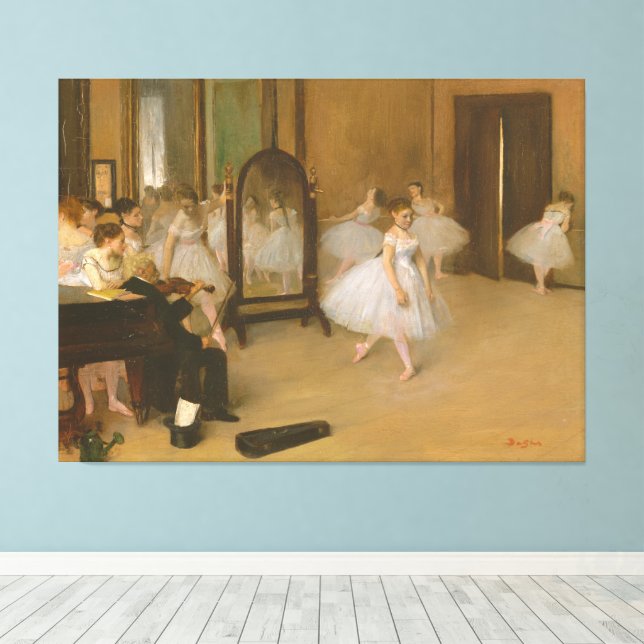 Lienzo La clase de baile (1870) Edgar Degas (Insitu (piso de madera))