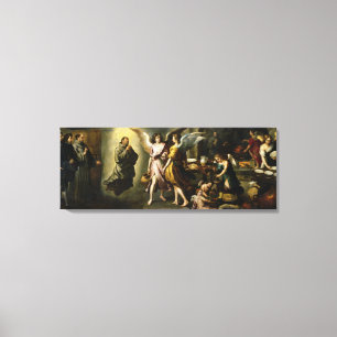 Lienzo La cocina de los ángeles, 1646