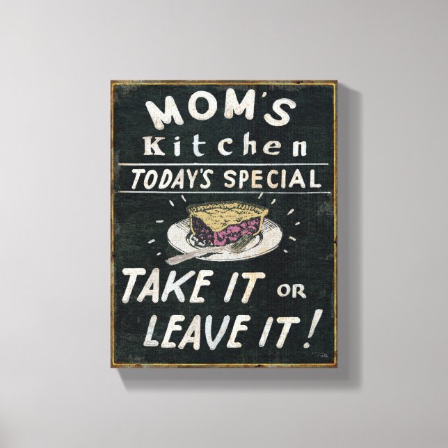 Lienzo La cocina de mamá (Anverso)