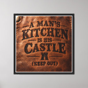 Lienzo La Cocina de un Hombre es su Castillo