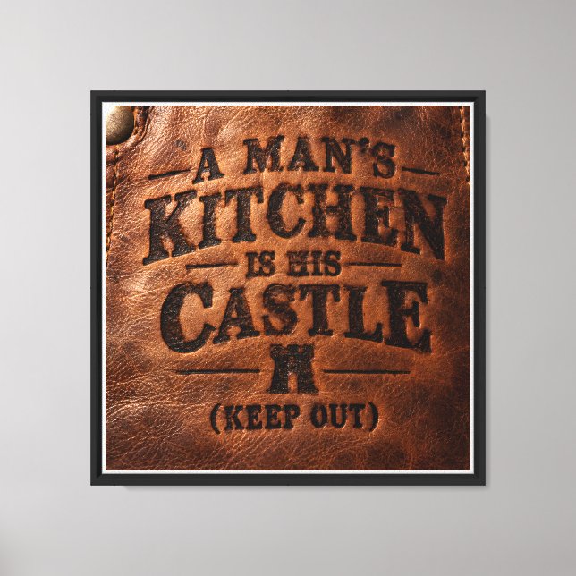 Lienzo La Cocina de un Hombre es su Castillo (Anverso)
