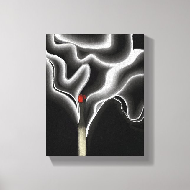 Lienzo La coincidencia | Pintura moderna de humo contempo (Anverso)