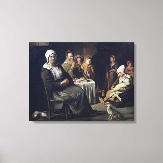 Lienzo La Comida Familiar (Anverso)