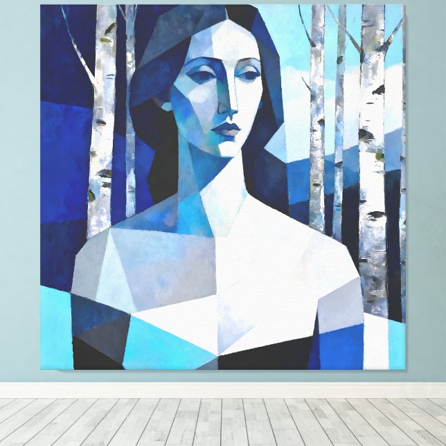 Lienzo La compostura de “Caelith” – Un retrato abstracto (Insitu (piso de madera))
