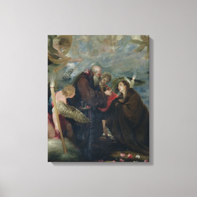 Lienzo La Comunidad de San Rosa de Viterbo (La Virgen) (Anverso)