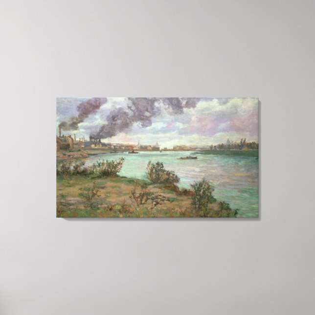 Lienzo La confluencia del Sena y el Marne en Ivry (Anverso)