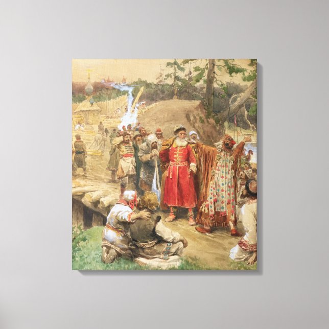 Lienzo La conquista de las nuevas regiones en Rusia, 1904 (Anverso)