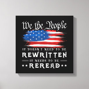 Lienzo La Constitución de la Bandera de Estados Unidos ne