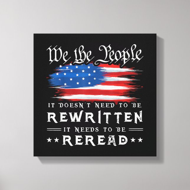 Lienzo La Constitución de la Bandera de Estados Unidos ne (Anverso)