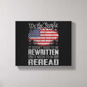 Lienzo La Constitución de la Bandera de Estados Unidos ne