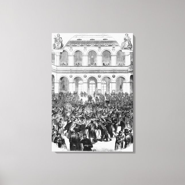 Lienzo La 'Corbeille' en el Paris Bourse, 1873 (Anverso)
