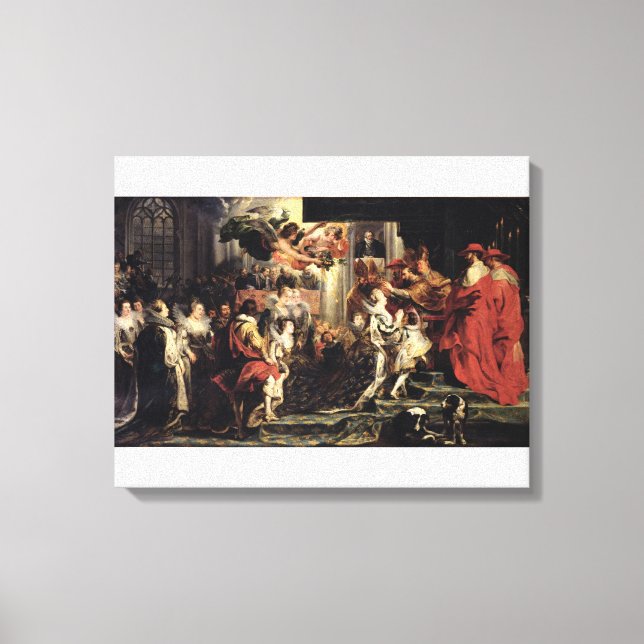 Lienzo La coronación de Marie de Medici en St. (Anverso)
