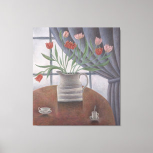 Lienzo La cortina de los tulipanes ahueca 2002