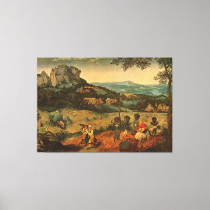 Lienzo La cosecha de heno de la Bruegel de Pieter Bruegel