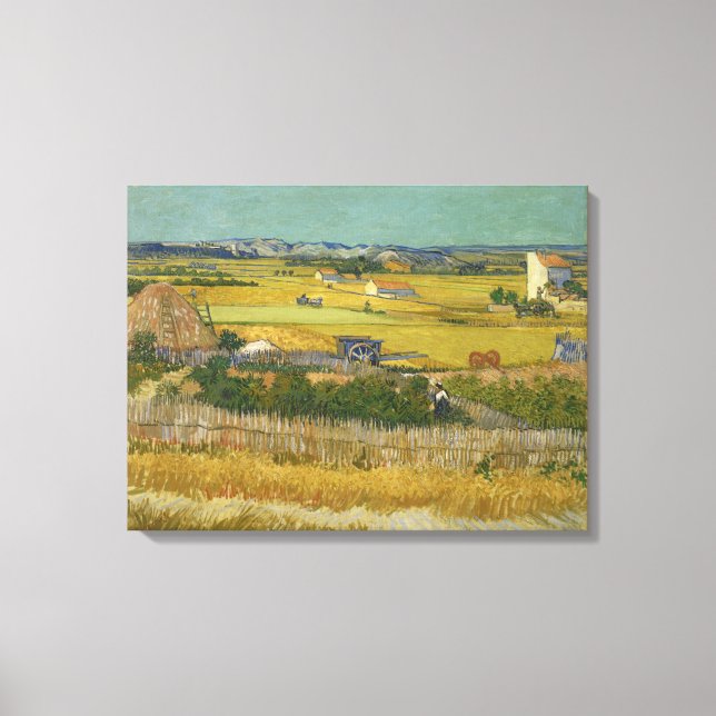 Lienzo La cosecha de Vincent van Gogh (Anverso)